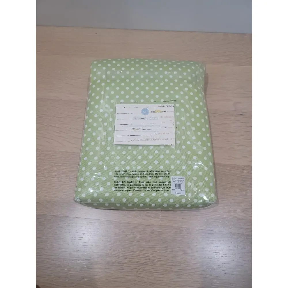 Pottery Barn Kids Green Polka Dot Belt Loop Blackout‎ Panel pan de rideau 84x44
